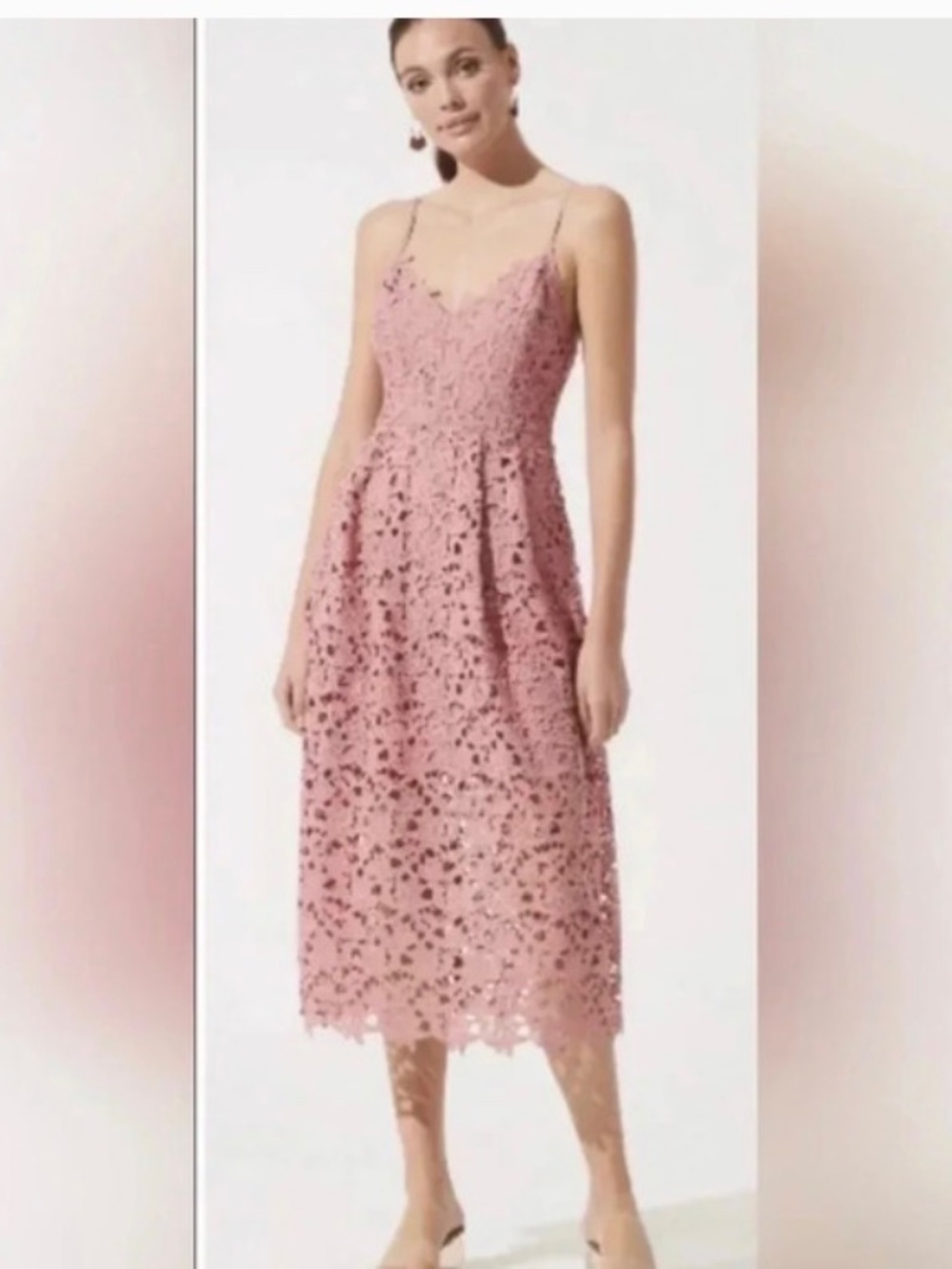 ASTR The Label Cocktail Lace Midi Dress